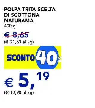 Polpa trita scelta di scottona Naturama