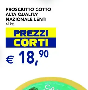 Prosciutto cotto alta qualità nazionale Lenti