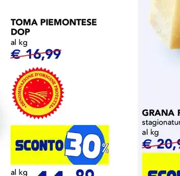 Toma piemontese DOP