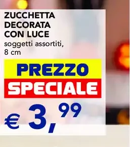 Zucchetta decorata con luce