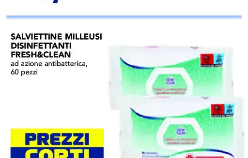 Salviettine Milleusi Disinfettanti Fresh&Clean