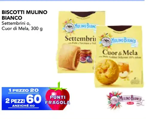 Biscotti Mulino Bianco Settembrini o Cuor di Mela 300 g