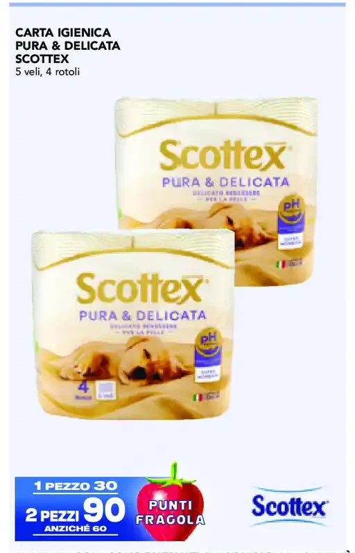 Carta igienica Scottex Pura & Delicata