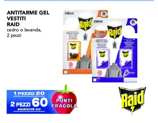 Antitarme gel vestiti Raid 2 pezzi