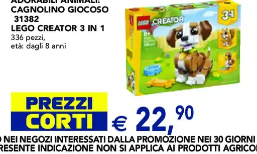 Adorabili animali: cagnolino giocoso 31382 Lego Creator 3 in 1