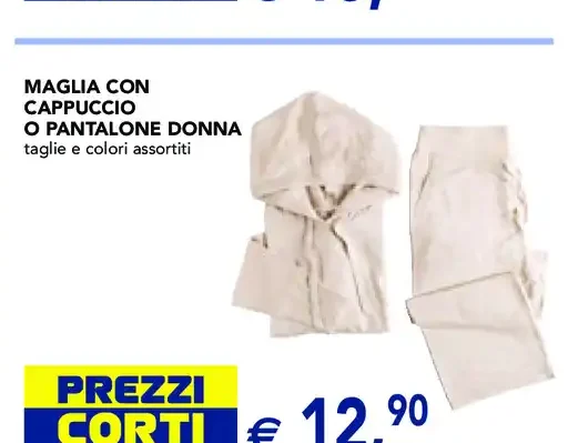 Maglia con cappuccio o pantalone donna