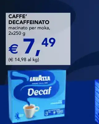 Caffè decaffeinato Lavazza