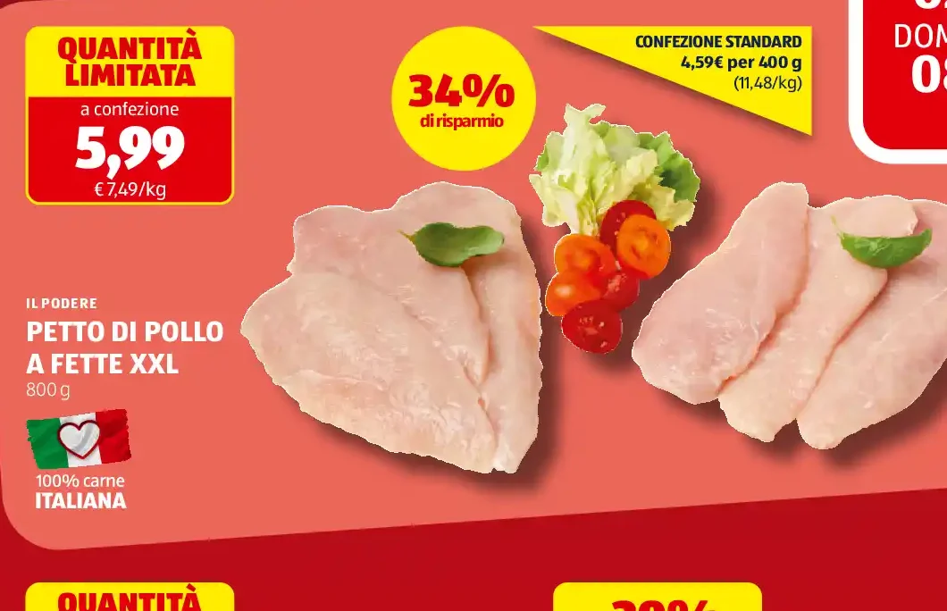 Petto di pollo a fette XXL