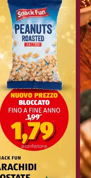 Arachidi tostate e salate