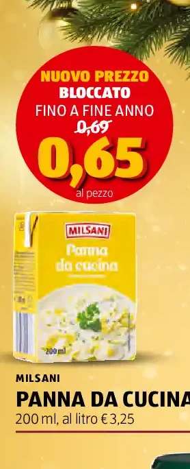 Panna da cucina UHT