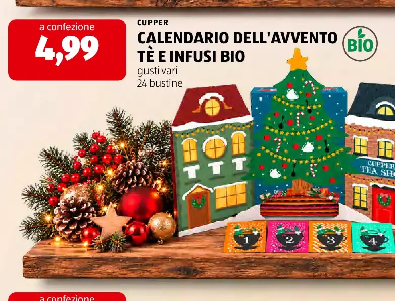 Calendario dell'Avvento tè e infusi bio