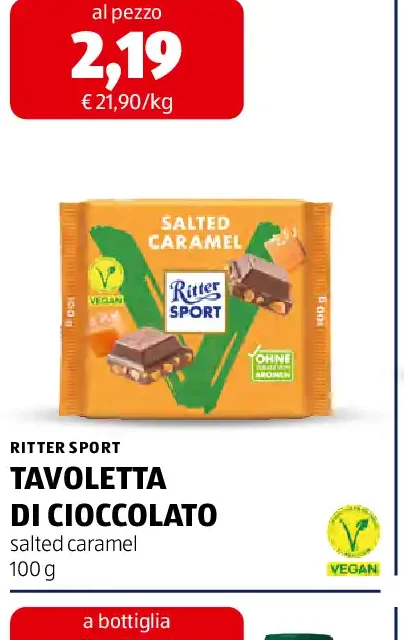 Tavoletta di cioccolato salted caramel