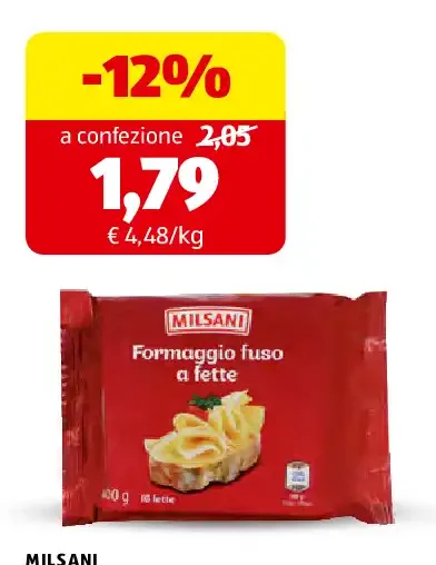 Formaggio fuso a fette