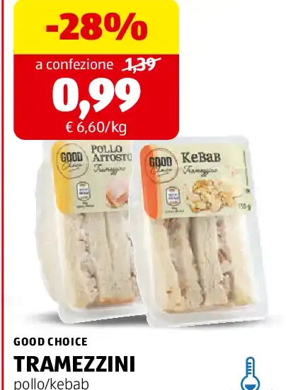 Tramezzini pollo/kebab