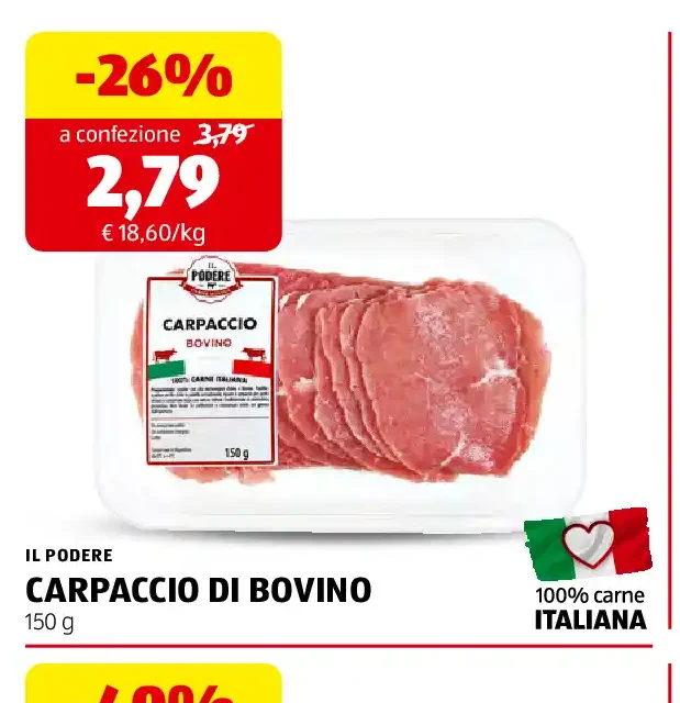Carpaccio di bovino