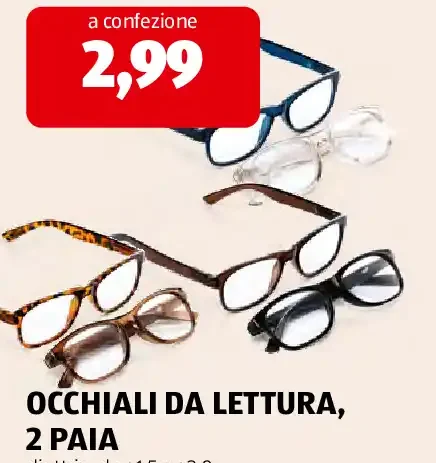 Occhiali da lettura, 2 paia