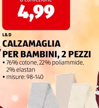 Calzamaglia per bambini, 2 pezzi