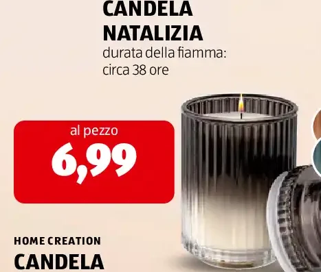 Candela in vetro a coste