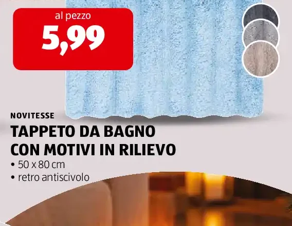 Tappeto da bagno con motivi in rilievo