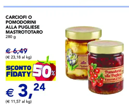 Carciofi o pomodorini alla pugliese Mastrototaro