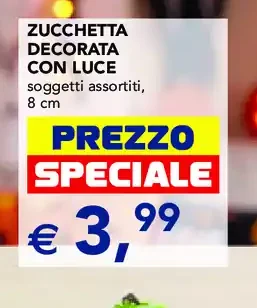 Zucchetta decorata con luce
