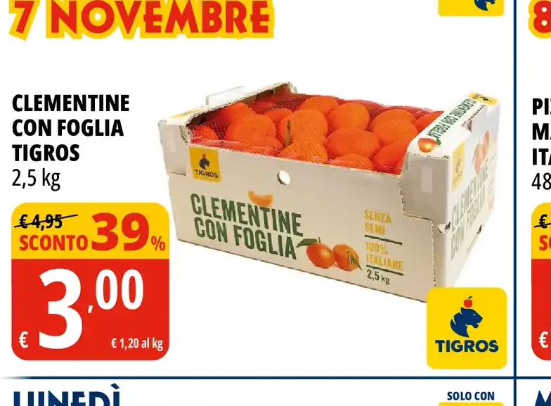 Clementine con foglia Tigros
