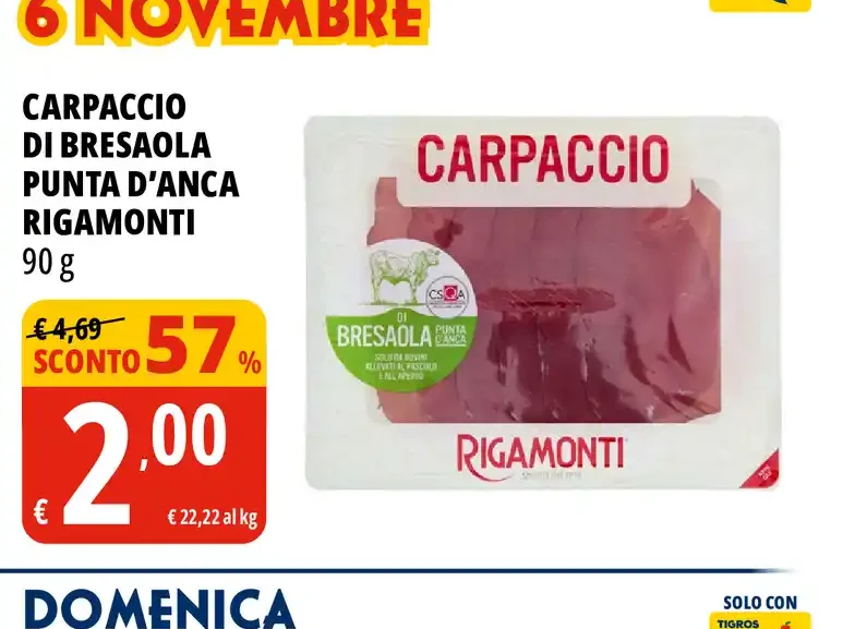 Carpaccio di bresaola punta d'anca Rigamonti