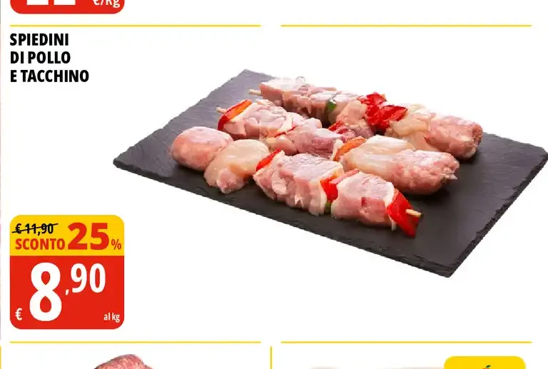 Spiedini di pollo e tacchino