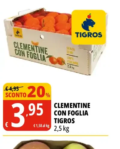 Clementine con foglia Tigros
