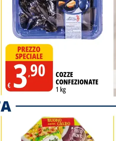 Cozze confezionate