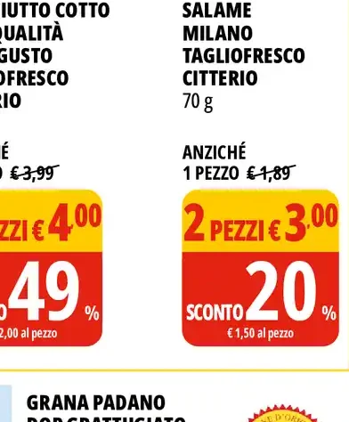 Prosciutto cotto alta qualità Grangusto Citterio