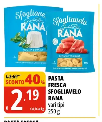 Pasta fresca Sfogliavelo Rana