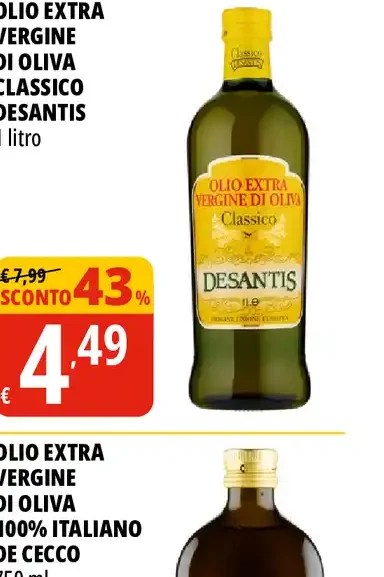 Olio extra vergine di oliva Desantis