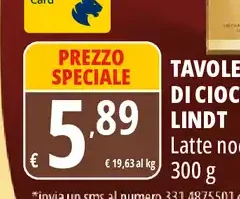 Tavoletta di cioccolato Gold Lindt Latte nocciole - Latte