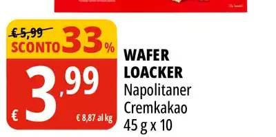 Wafer Loacker Napolitaner Cremkakao