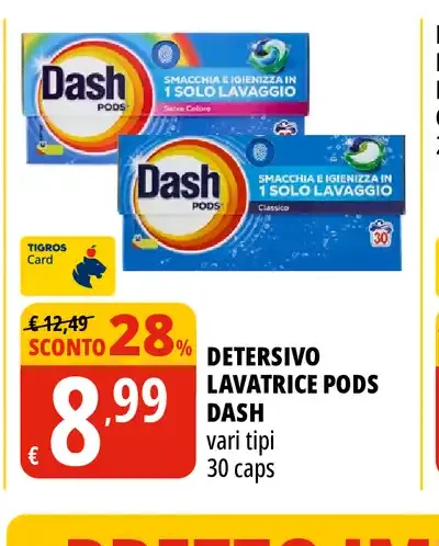 Detersivo lavatrice pods Dash