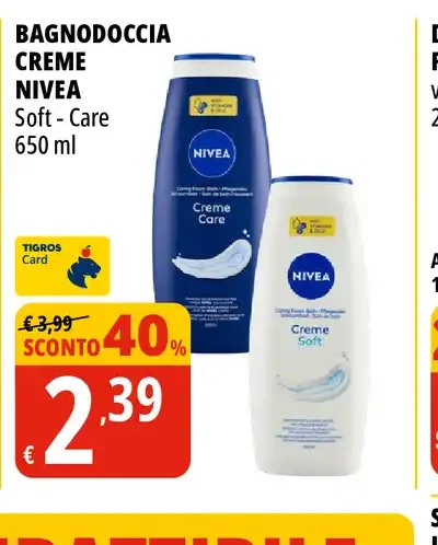 Bagnodoccia creme Nivea