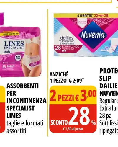 Protezioni slip Dailies Nuvenia