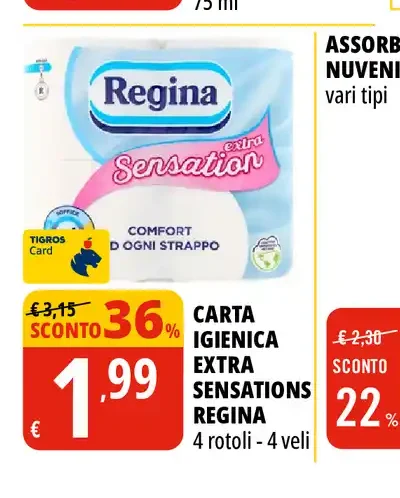 Carta igienica extra Sensations Regina