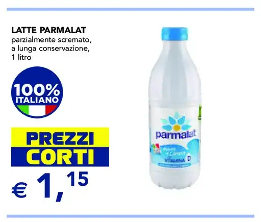 Latte Parmalat parzialmente scremato