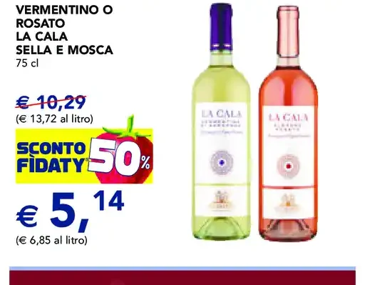 Vermentino o Rosato La Cala Sella & Mosca
