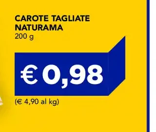 Carote tagliate Naturama