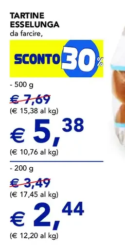 Tartine Esselunga