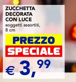 Zucchetta decorata con luce