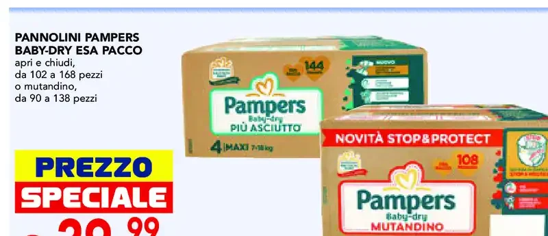 Pannolini Pampers Baby-Dry ESA pacco