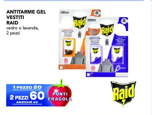 Antitarme gel vestiti Raid