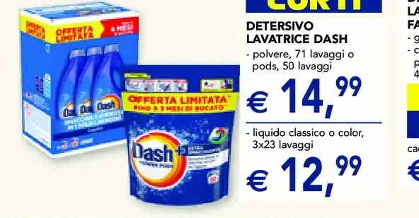 Detersivo lavatrice Dash in polvere