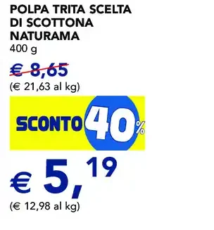 Polpa trita scelta di scottona Naturama