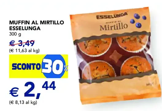 Muffin al mirtillo Esselunga