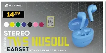 Auricolari wireless con custodia di ricarica